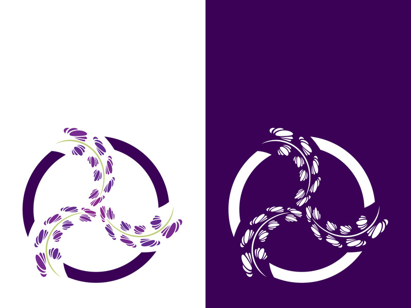 Fresh lavender flower logo vector flat design