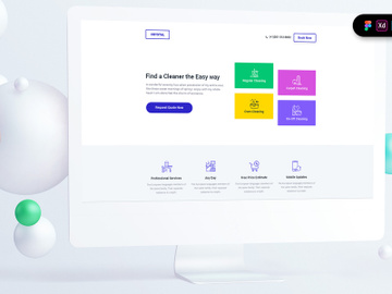 Cleaning Service Landing Page Template preview picture