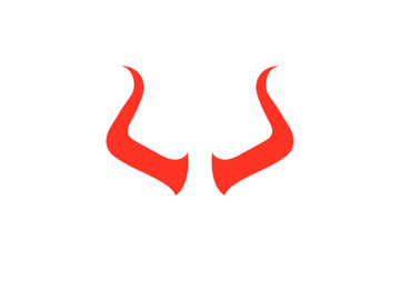 Devil horn red logo icon preview picture