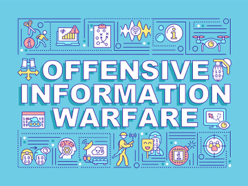 Offensive information warfare word concepts turquoise banner preview picture