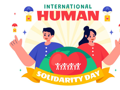 11 International Human Solidarity Day Illustration