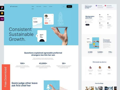 Landing Page design template for Agencies