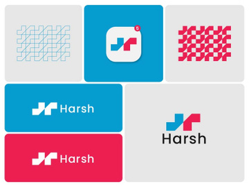 Lettermark H Logo Design - coding - Ai tech - gaming - mobile app - web logo preview picture