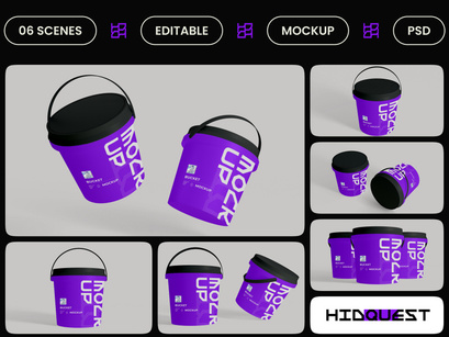 Plastic Bucket Mockup