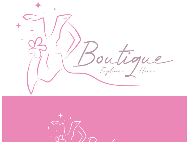 elegant women's fashion logo, clothing, boutique, convection, tailor, garment, business, apparel, fashion designer