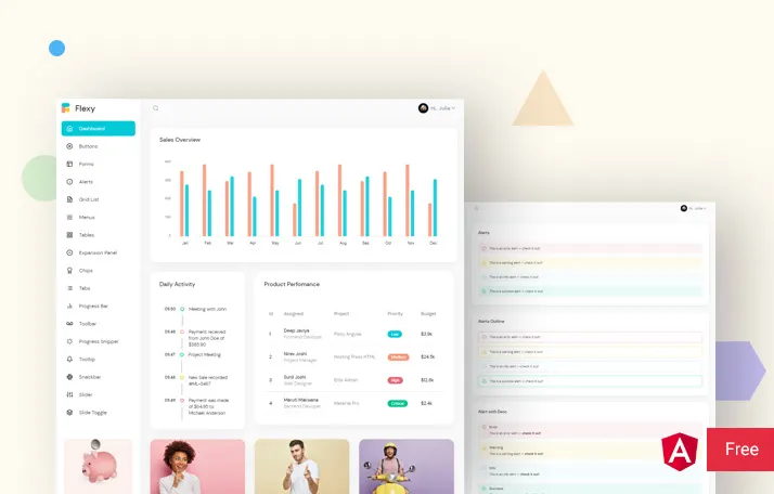 Flexy Free Angular Admin Template