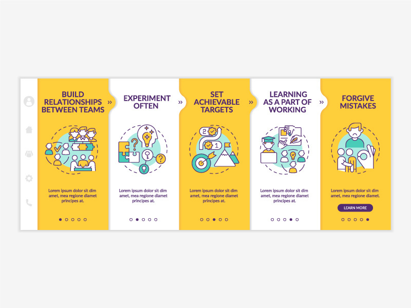 Employee engagement ideas yellow onboarding template
