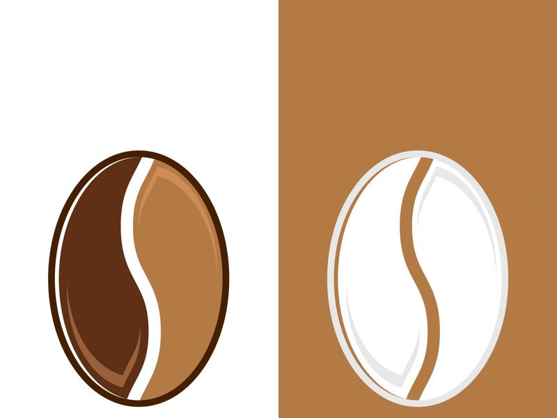 Coffee bean icon vector illustration template