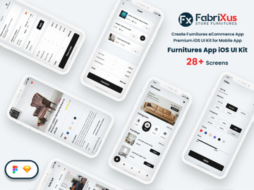 FabriXus-Furniture eCommerce Mobile App UI preview picture