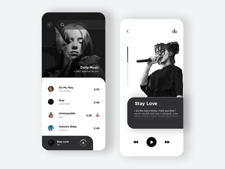 Music playlist ui