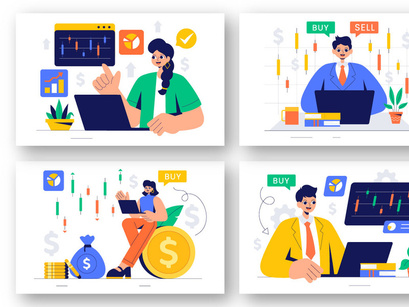 9 Financial Trader Illustration