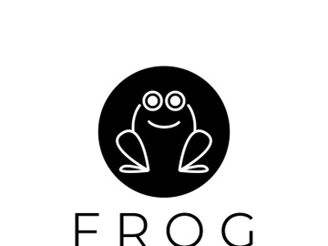 frog logo simple vector design template preview picture