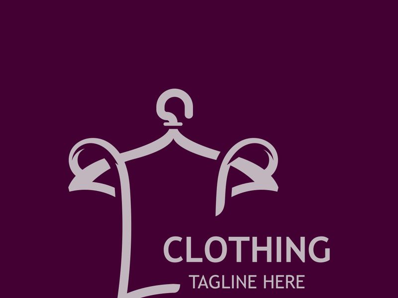 Clothing and Fashion logo design hanger concept, creative simple fashion shop business fashion vector beauty