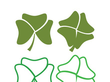Green Clover Leaf icon Template Design Vector