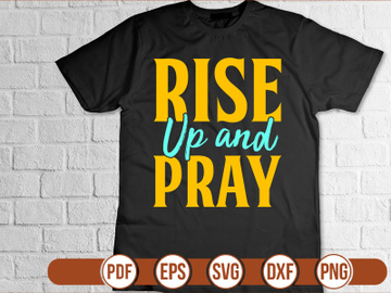 Rise Up and Pray t shirt Design preview picture