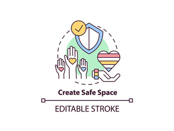 Create safe space concept icon preview picture