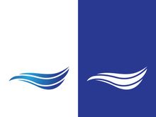 Wave beach vector illustration design logo