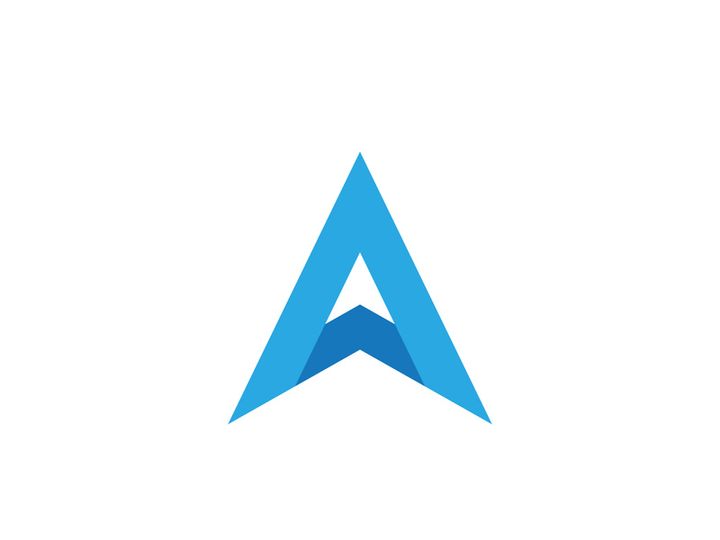 A Letter icon Template illustration design