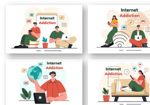 9 Internet Addiction Illustration