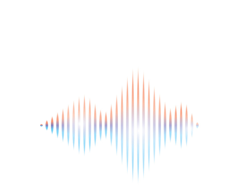 Sound waves vector illustration design template