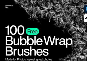 Free 100 Bubble Wrap Photoshop Brushes