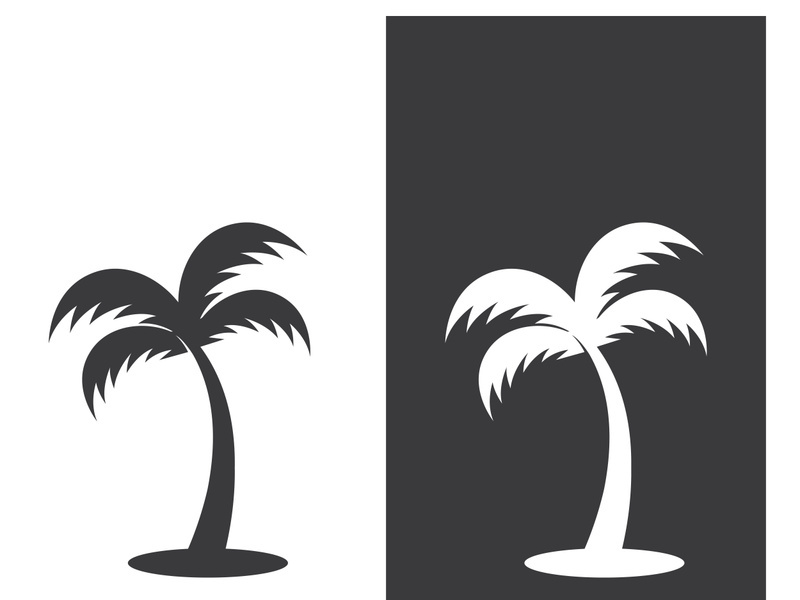 Unique and modern arabian palm tree logo design.