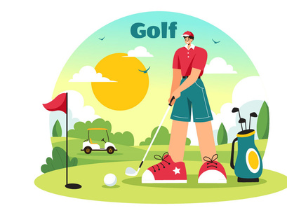 10 Golf Sport Illustration