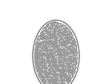 Digital fingerprint vector illustration logo icon