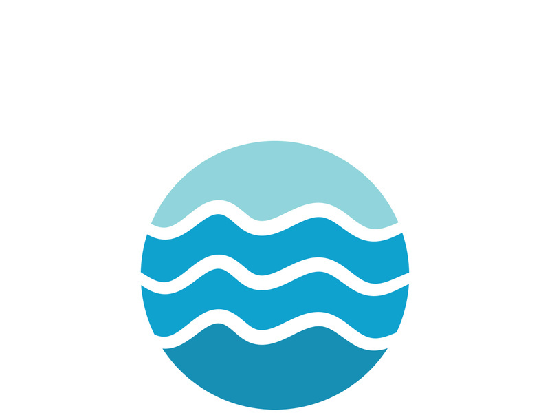 Water wave icon vector illustration design logo