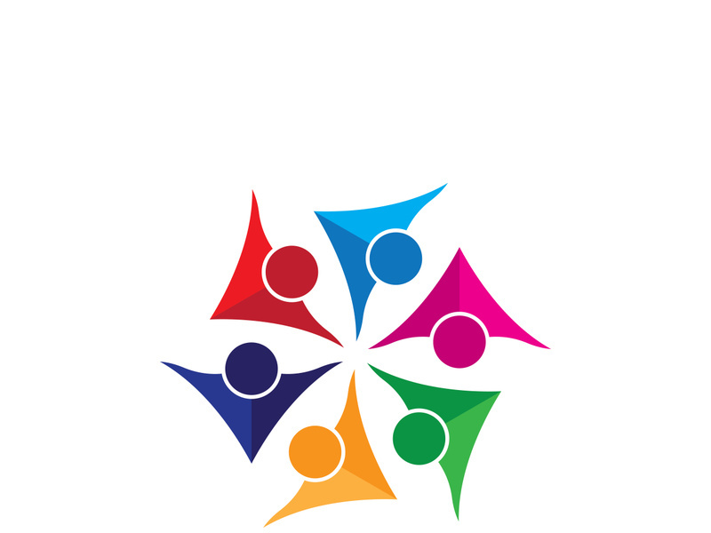 Community logo business template and icon people vector