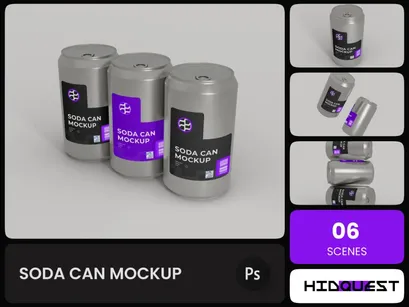 Soda Can Mockup