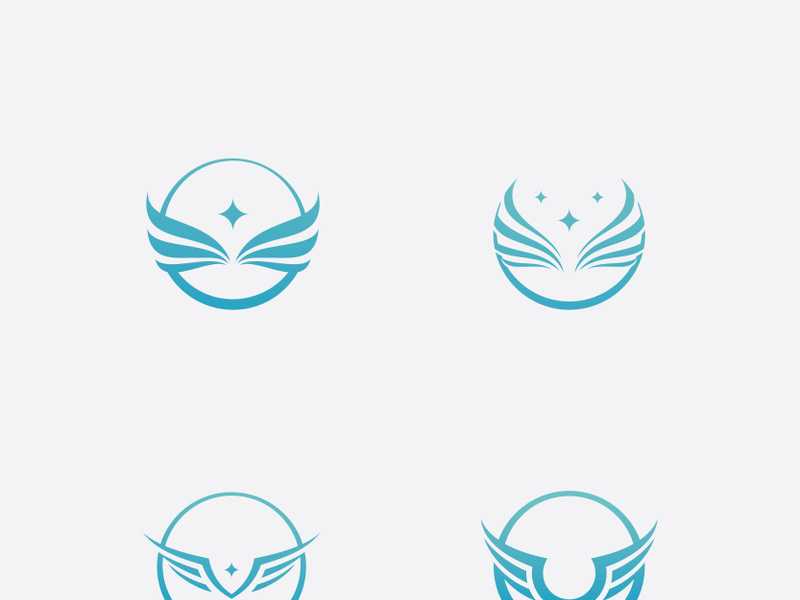 Falcon Wing  Vector Logo Icon Template