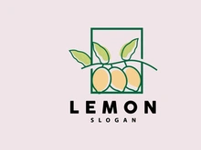 Lemon Logo, Luxurious Elegant Minimalist Design