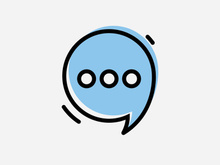 Bubble chat logo design template