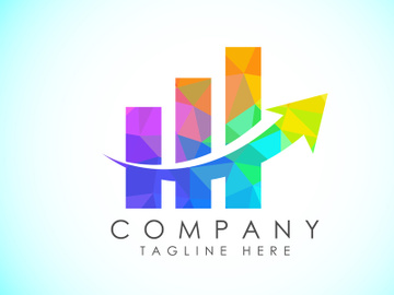 Finance and accounting logo low poly art style design vector template, Business finance logo preview picture