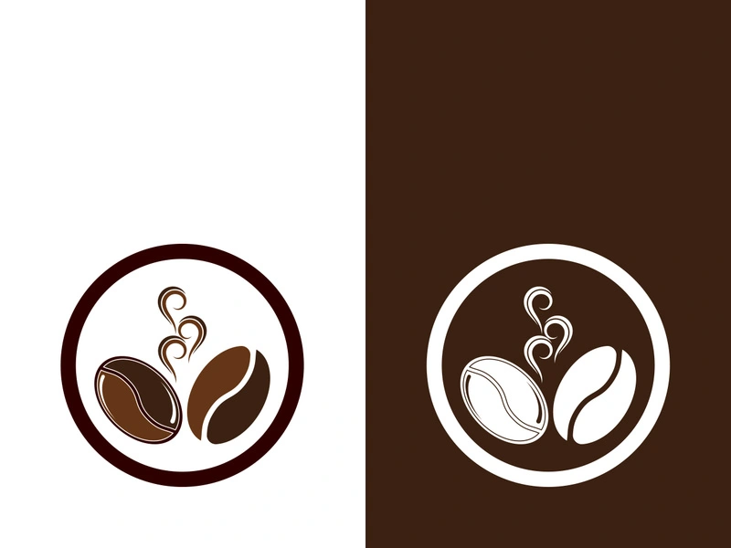 Coffee bean icon vector illustration template