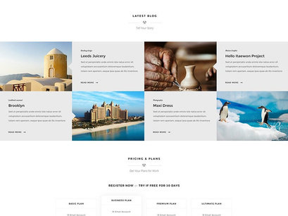 Maglic – One Page PSD Template