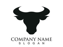 Bull head logo vector icon design illustration