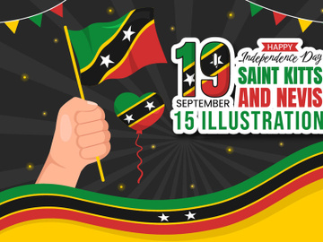 15 Independence Day Saint Kitts and Nevis Illustration preview picture