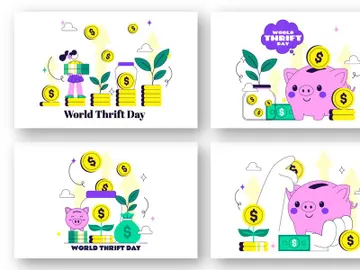10 World Thrift Day Illustration preview picture