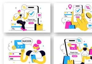 10 Order Successful Vector Illustration