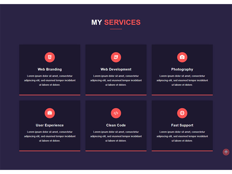 Service Website Template Design
