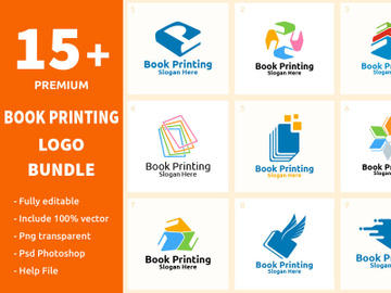 15+ Book Printing Logo Bundle preview picture