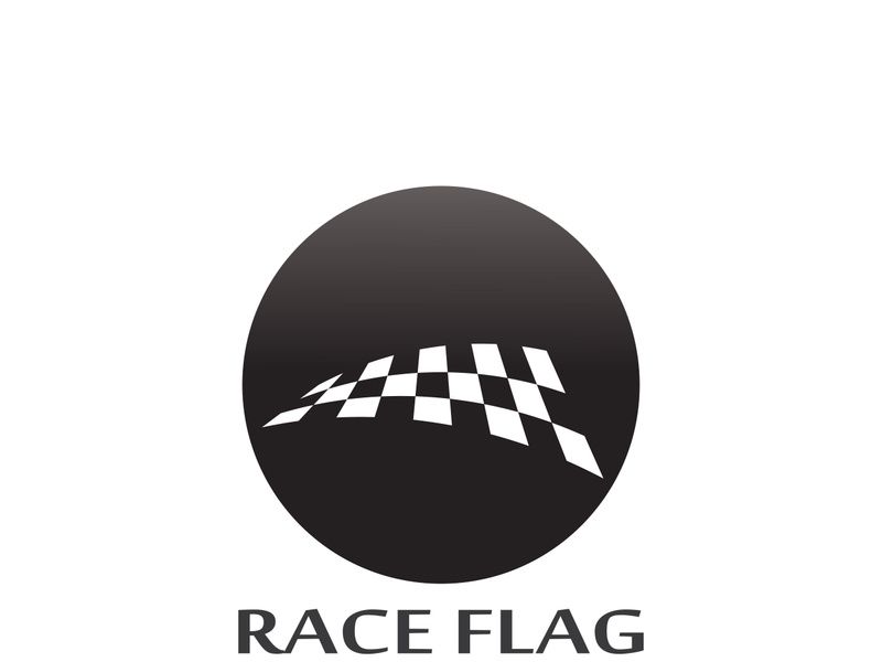Creative and modern racing flag logo design.