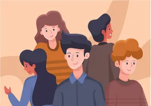 Smiling People Illustration Set