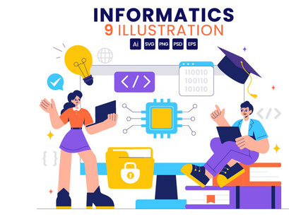 9 Informatics Logistics Software Illustration