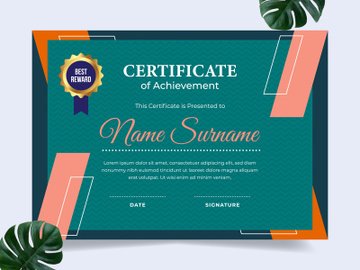 Modern certificate design template preview picture