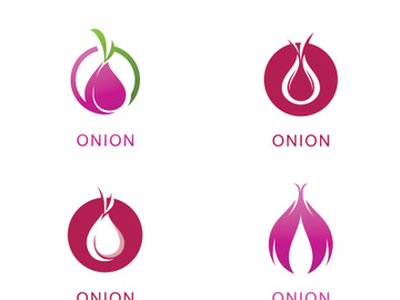 Onion logo vector , red onion icon . illustration Simple onion symbol preview picture