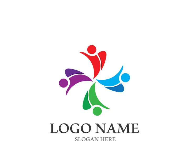 people group and community logo icon illustration design vector