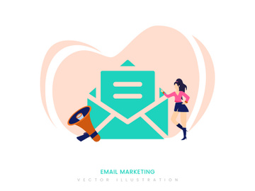 Email marketing vector illustration preview picture